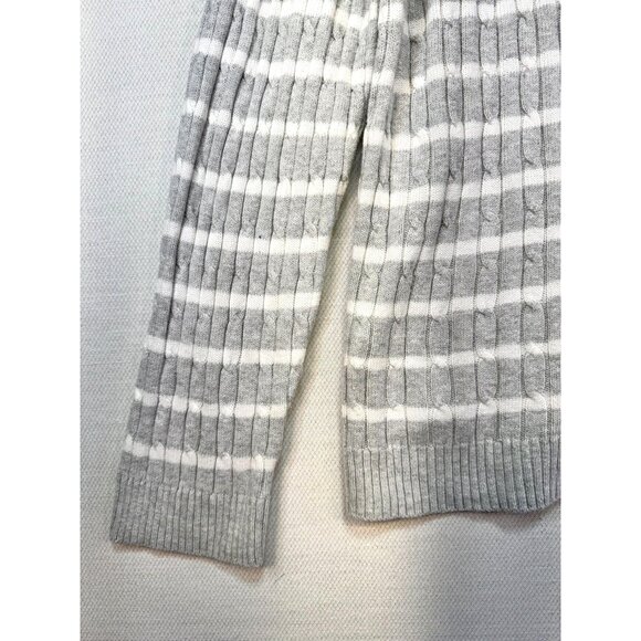 Croft & Barrow Womens Cable Knit Sweater XL Pink & Gray Striped - Picture 10 of 10